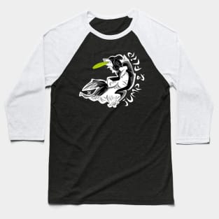 Jump & Flip -Black Baseball T-Shirt